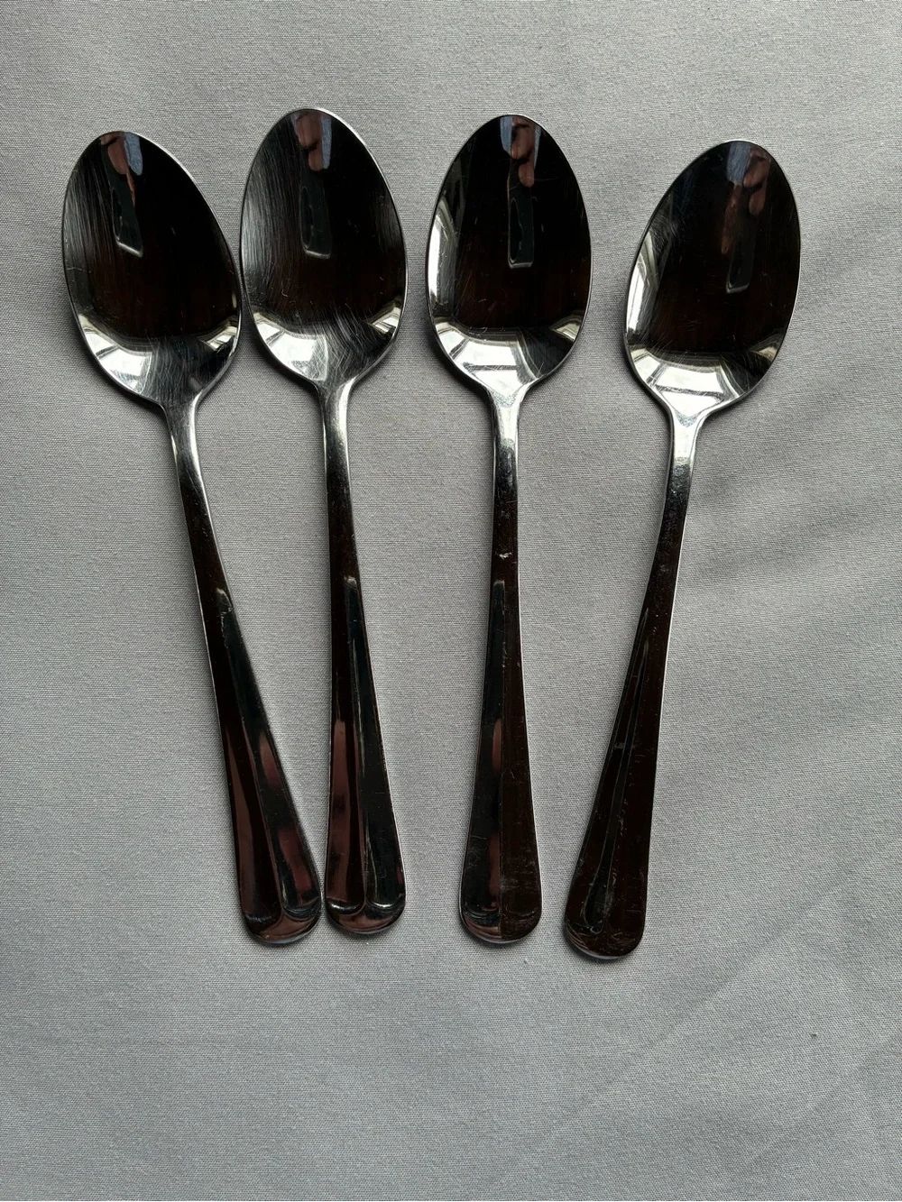 Reed & Barton Crest Flatware 4 Teaspoons + Sugar Spoon Stainless Lot